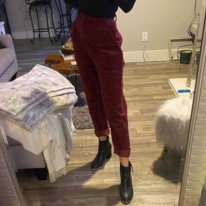 Corduroy maroon pants